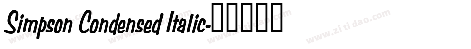 Simpson Condensed Italic字体转换